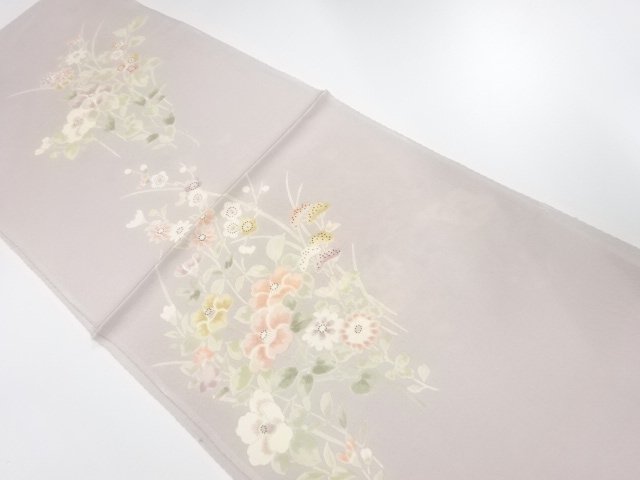JAPANESE KIMONO / GOODS UNUSED TANGO CHIRIMEN OBIAGE